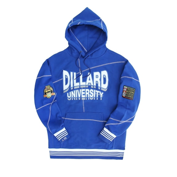 AACA Dillard University Heavyweight HBCU Pride Hoodie, Men's Retro Pullover with Contrast Stitching