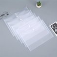 thumbnail image 3 of 10pcs A4 File Bags - Transparent, Diagonal Test Paper Buckle Storage - Perfect Office Organizer & Back To School Supplies, 3 of 5
