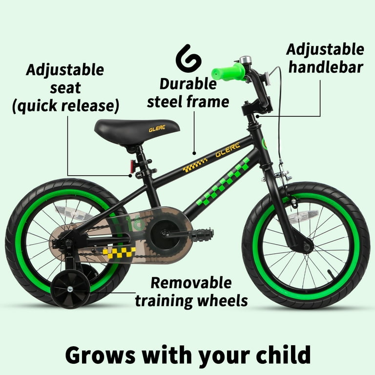 【Glerc】NuNu 　16インチ　 子ども用自転車 　BMXスタイル自転車 Glerc NuNu 16 Inch Kids Bike Ages 4 5 6 7 Years Old Little