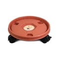 thumbnail image 1 of Thickened Mobile Tray Plastic Vase with Wheels Circular Chassis Potted Plants Receiving Water Removable Flower Pot Rack Universal Wheels - Brick Red 260 (Outer Diameter 26cm Inner Diameter 23cm, 3 Wheels, 1 of which has a Lock Design), 1 of 14