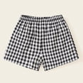 thumbnail image 2 of TOWED22 Toddler Baby Boy Girl Shorts Gingham Plaid/Seersucker Shorts Summer Casual Elastic Waist Shorts Pants Bottoms(Black,12-18 M), 2 of 6