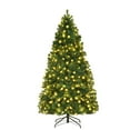 thumbnail image 1 of Árbol de Navidad Costway, preiluminado, 210 cm, 300 luces LED, Color verde, 1 of 3