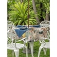 thumbnail image 2 of Easter Rabbit Outdoor Tablecloth - 54 Inch Round Dining Table Cover, Farmhouse Spring Botanical Flowers Eggs Grid Waterproof Outdoor Table Cloth with Umbrella Hole & Zipper for Picnic/Patio/Party, 2 of 7