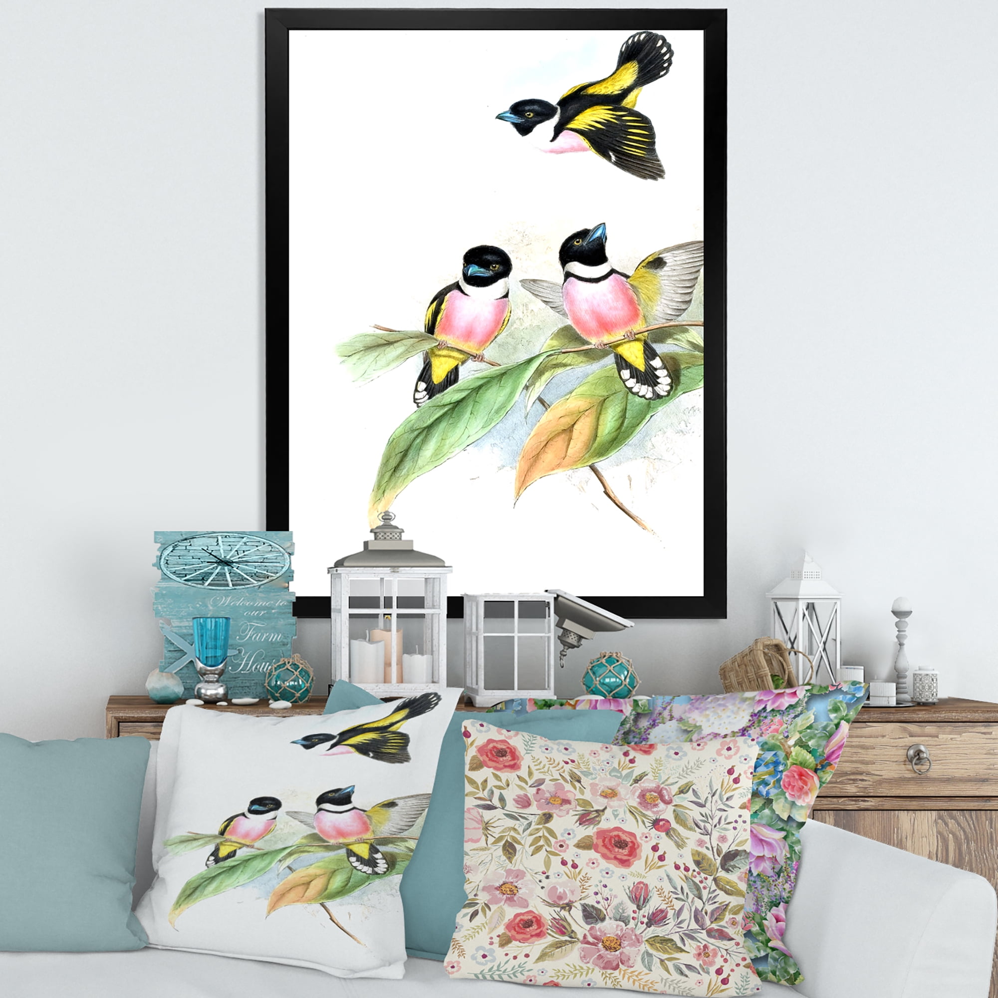Designart 'Ancient Birds III' Traditional Framed Art Print