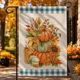 thumbnail image 6 of Thanksgiving Garden Flags 12x18 Double Sided, Fall Autumn Outdoor Decorations, Pumpkin Maple Leaf Welcome Yard Flags for Porch Lawn Outside Decor, 30x45cm, 6 of 8