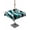 Aqua, variant on Outdoor Tablecloth with Umbrella Hole and Zipper, Aqua Stripe Waterproof Patio Tablecloth for Dining 54''x54'', Ombre Grey Moire Geometric Modern Abstract Wipeable Table Cover for Picnic BBQ Party