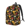 thumbnail image 2 of Naloa Canvas Backpack for Men Women Mushrooms And Fern Stems Print Rucksack Casual Travel Daypack Large and Small Durable College Tote Satchel Bookbag for Teens, 2 of 8