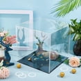 thumbnail image 6 of Clear Acrylic Display Case with Black Base & 4 Pcs Rubber Rings 10x10x10 Inch Cube Clear Self-Assembly Acrylic Box Dustproof Protection Showcase, 6 of 8