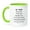 Green/White, variant on 3drose, 38 Years in Months Days Hours Minutes Seconds Anniversary Going Strong, 11oz Mug