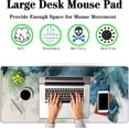 thumbnail image 7 of Gaming Mouse Pad Navy Desk Mat Large Desk Pads Mens Office Accessories Pad for Table Non-Slip Rubber Base Waterproof with Stitched Edges 35.4" X 15.7" for Game Office, Peacock Feather, 7 of 7