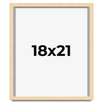 18x21 Frame Beige Real Wood Picture Frame Width 0.75 inches | Interior Frame Depth 0.5 inches |