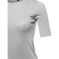 thumbnail image 4 of A2Y Women's Basic Casual Colorful 1/2 Sleeve Knit Pullover Sweator Top Grey S, 4 of 6