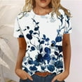 thumbnail image 1 of Pntutb, camiseta de manga corta suelta con cuello redondo y estampado informal de verano a la moda para mujer, blusa, Jersey Pntutb Pntutb-4695, 1 of 6