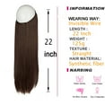 thumbnail image 3 of Youloveit Hair Miracle Wire Hair Extensions - Invisible Hidden Elastic Miracle Wire Secret Hairpiece for Women Synthetic Straight Hair Extensions, Ash Brown 8#, 22 Inch, 3 of 7