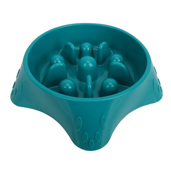 Slow Feeder Dog Bowls Small Breed, Plastic Dog Food Bowl Small Anti-Choking Bloat Stop Puzzle Healthy Eating Bowl (Blue)