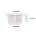thumbnail image 3 of 3.94*7.09 Inch Plastic Transparent With Graduated Cup Household High Temperature Kitchen Baking ML Measuring Cup, Measure & Mix Recipe Ingredients, Flour, Water, Oil, Batter, 3 of 8