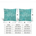thumbnail image 3 of Aqua Turquoise Boho Throw Pillow Covers 20x20 Inch Bohemian Carpet Ethnic Decorative Square Pillow Cases Bohemian Carpet Ethnic Cushion Covers Farmhouse Home Decor For Sofa Couch Outdoor Set of 2, 3 of 6