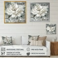 thumbnail image 4 of Designart "White Grey Peony Blooms In Motion I" Floral Peony Canvas Wall Art, 4 of 5
