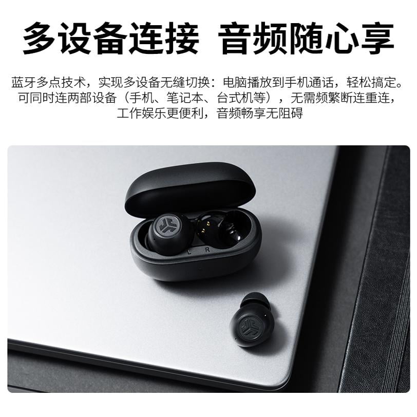 JLab GO POP ANC True Wireless Bluetooth Earbuds, Active Noise Cancelling Sports Earphones