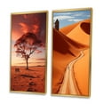 thumbnail image 3 of Designart "Australia Red Centre silence II" Art Mural Encadré Australie Ensemble de 2 - Paysages Roses Toile Encadrée pour Décoration de Salon, 3 of 6