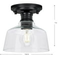 thumbnail image 7 of P350226-31M-Progress Lighting-Singleton - 1 Light Small Semi-Flush Mount In Farmhouse Style-7 Inches Tall and 7.62 Inches Wide-Matte Black Finish, 7 of 7