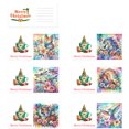 thumbnail image 2 of Kit Tarjetas Felicitación Con Pintura Diamantes Imitación 6 Uds. para Regalo Familiares Y Amigos, 2 of 7