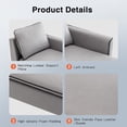 thumbnail image 4 of Chaise Lounge Indoor, 57" Long Upholstered Chaise Lounge Chair for Living Room Bedroom Office Chaise Lounge Sofa Recliner Sleeper Chair, 4 of 6