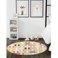 thumbnail image 3 of Unique Loom Whimsy Kids Collection Area Rug - Chicklets (3' 3" Round Multi/Black) Perfect For Kids Bed Room/Nursery Room/Living Room/Class Room/Play Room, 3 of 6
