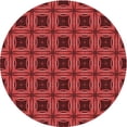 thumbnail image 1 of Ahgly Company Machine Washable Indoor Round Transitional Cranberry Red Area Rugs, 3' Round, 1 of 7