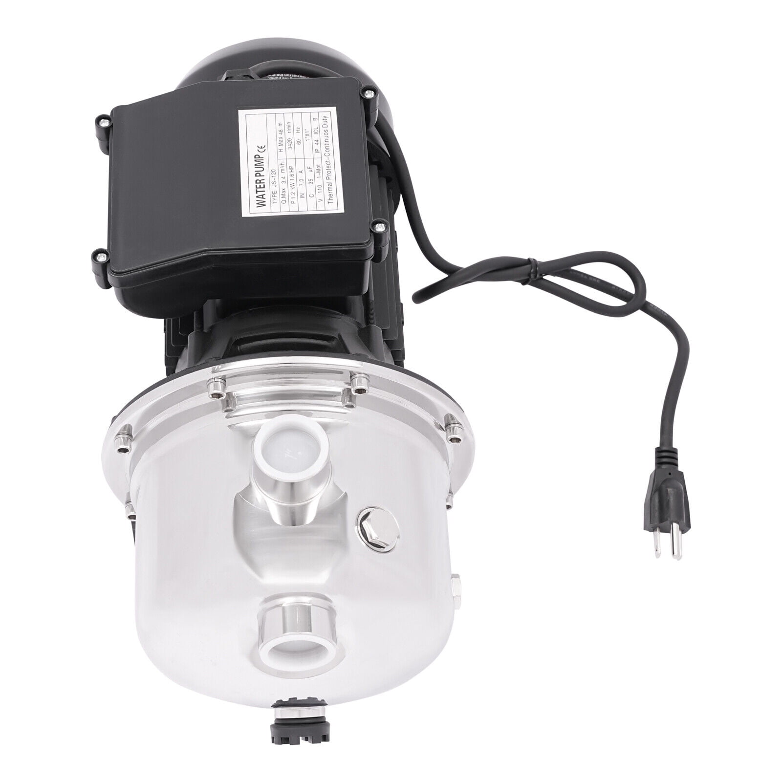 Miumaeov 110V 1.6HP Portable Shallow Well Pump Draining Irrigation Pump Lawn Water Pump 1.2KW