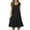 Black, variant on HERESOM Plus Size Summer Dress for Women Fashion Holiday Summer Solid Color Sleeveless Party Beach Dress