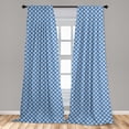 thumbnail image 4 of Ambesonne Ethnic Curtains, Continuous Pattern Snowflake, Pair of 28"x63", Champagne and Soft Blue, 4 of 4