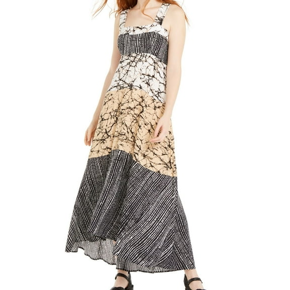 Just Hanging Womens Mixed Print Maxi Dress