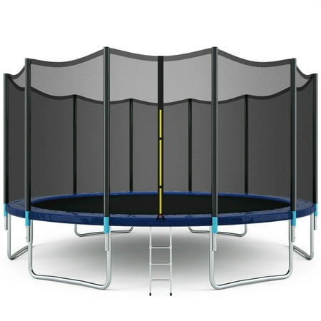 Gymax 16ft Trampoline Combo Bounce Jump Safety Enclosure Net