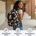 thumbnail image 4 of Pzuqiu Reading Sloth Print 17 Inch School Backpack, Soft Padded Breathable Large Capacity Bookbag with Side Pockets, Lightweight Casual Travel Daypack for Teens Boys Girls, 4 of 7