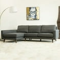 thumbnail image 5 of Ashcroft Preston Fabric Modern Living Room Corner Sectional Sofa in Dark Gray, 5 of 7