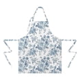 thumbnail image 2 of Pioneer Flower Floral Print Pattern Apron-Garden Aprons for Women with Pockets-Cotton Linen Waterproof Kitchen Cooking Gardening Aprons Adjustable for Kitchen,Cooking,BBQ and Salon 33x27 Inch, 2 of 7