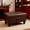 Brown, variant on iCapeson 3-Piece Dual-Fabric Storage Ottoman Set, Brown Linen & Faux Leather Ottoman Bench with Removable Cushion, Convertible Footrest for Living Room