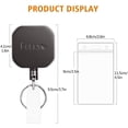 thumbnail image 4 of Badge Holder Reel Retractable, Metal Heavy Duty Badge Holder with Belt Clip Key Ring and 6pcs Plastic ID Card Holders, Steel Wire Cord Up to 25 inch (2 Pack), 4 of 4