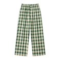 thumbnail image 7 of MYAOYI Womens High Waisted Gingham Wide Leg Trousers - Elastic Pull On Bottoms, 7 of 7