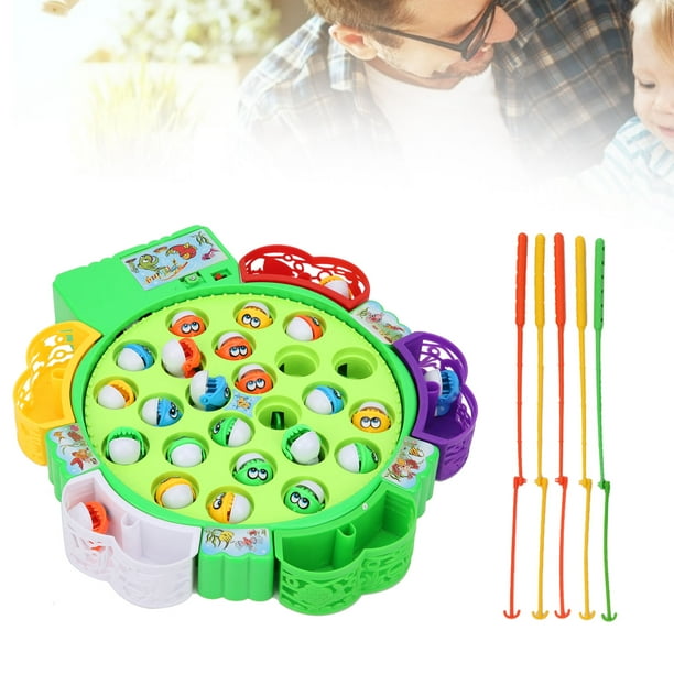 Spptty Fishing Game Play Set, Electric Rotating Toddler Fishing Game For Kids For Birthday Gift For Christmas Gift 24 Fishes 6949 (24 Fish)