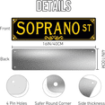 thumbnail image 3 of Soprano St Tin Sign - 16x4 Inch - Ideal for Urban Bar, Garage, Man Cave Decor - TV Show Signs, Retro Wall Art, 3 of 4
