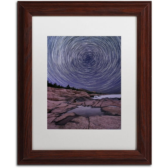 Trademark Fine Art "Celestial Bullseye" Canvas Art by Michael Blanchette Photography White Matte, Wood Frame