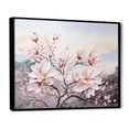 thumbnail image 2 of Designart "Pink Magnolias In Full Bloom II" Flowers Floater Framed Canvas Art Print, 2 of 5