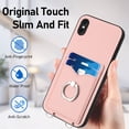 thumbnail image 4 of for iPhone XS Max PU Leather Case, Wallet Case with Ring Stand Kickstand Shockproof Protective for Women Girls Card Holder Slot Stand Shoulder Strap Case for iPhone XS Max, Rosegold, 4 of 8