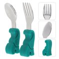thumbnail image 4 of MasteelfCA 1 Set Baby Spoon and Fork Baby Training Feeding Tableware Utensil with Box, 4 of 7