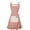 Pink, variant on Nebesheii Cotton Gray Stripes Adjustable Bib Soft Vest Apron(Gray