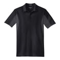 thumbnail image 5 of Yellow Rooster Mens Side Blocked Micropique Sport-Wick Polo Black/ Iron Grey S, 5 of 7
