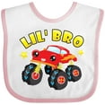 thumbnail image 3 of Inktastic Monster Truck Little Bro Boys Baby Bib, 3 of 4