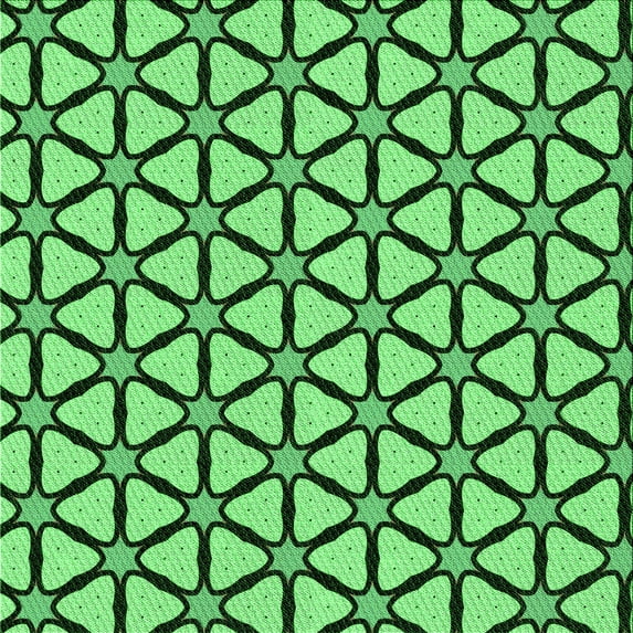 Ahgly Company Machine Washable Indoor Square Transitional Deep Emerald Green Area Rugs, 5' Square